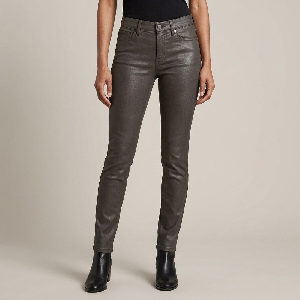 Banana Republic High Rise Straight Ankle Coated Jeans Brown 25 NWT 505615-01-1
